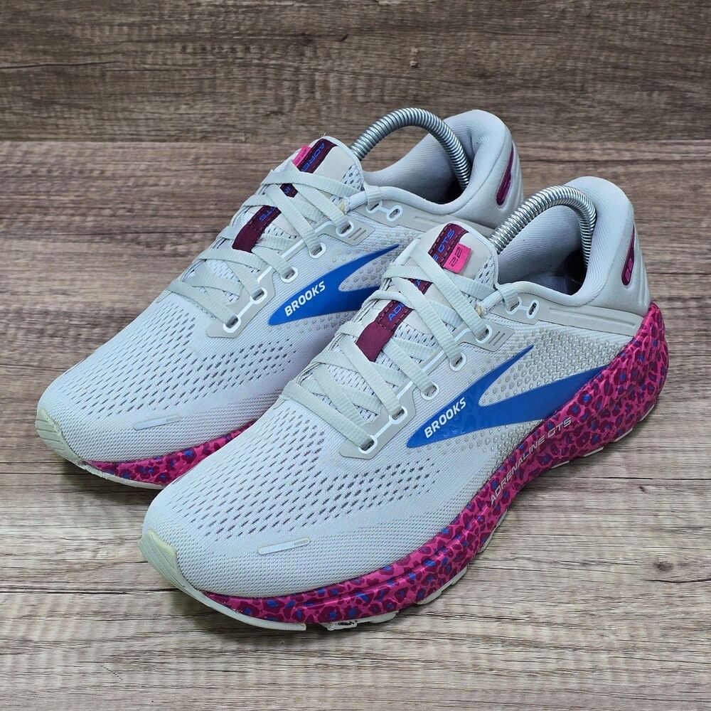 Brooks Adrenaline GTS 22 Women's Sz 10.5 B Light Gray Pink Shoes READ DESCRIPTIO - Picture 9 of 11